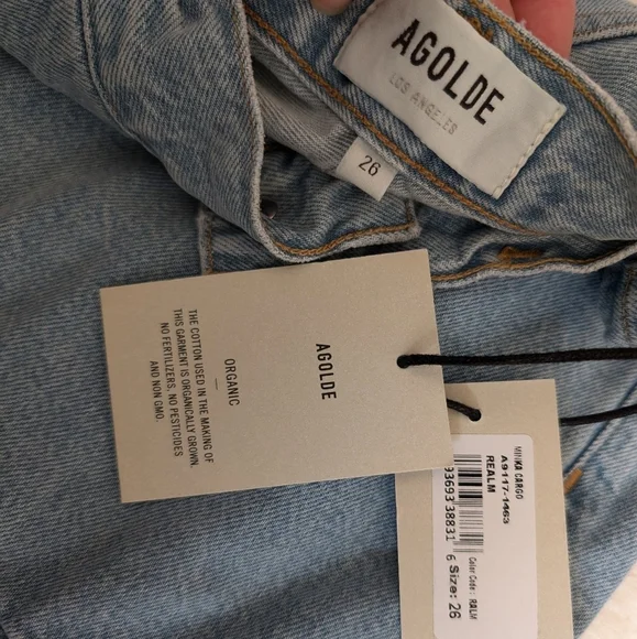 Agolde minka cargo jeans in realm 26 NWT - Picture 10 of 16